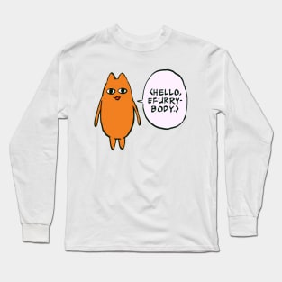 I draw the hello efurrybody floating chiyo's dad / funny azumanga daioh manga Long Sleeve T-Shirt